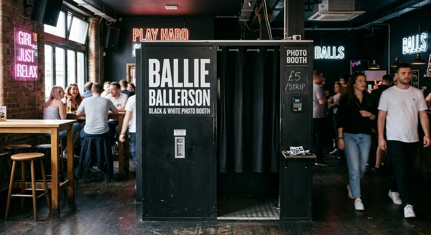 Ballie Ballerson - Classic analog photo booth in London, United Kingdom. Vintage photochemical booth for instant photo strips.