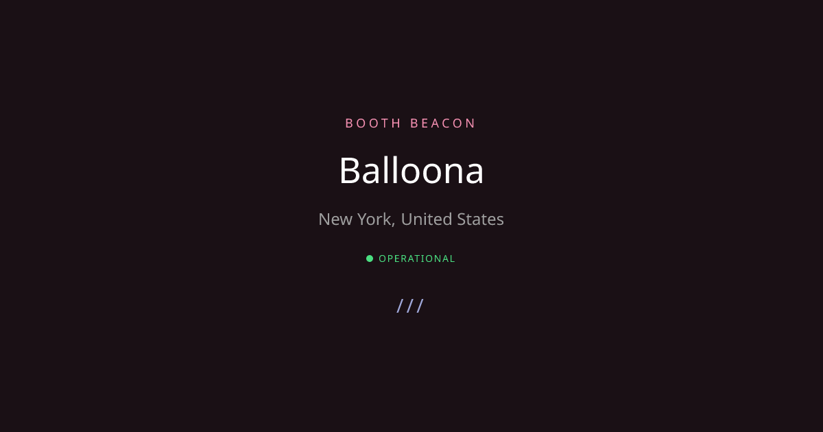 New York Analog - Balloona | Booth Beacon