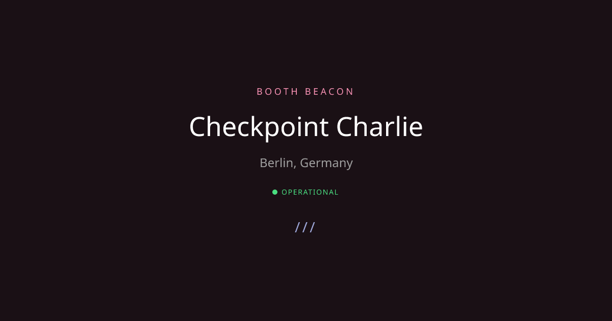 Berlin Photo booth - Checkpoint Charlie | Booth Beacon