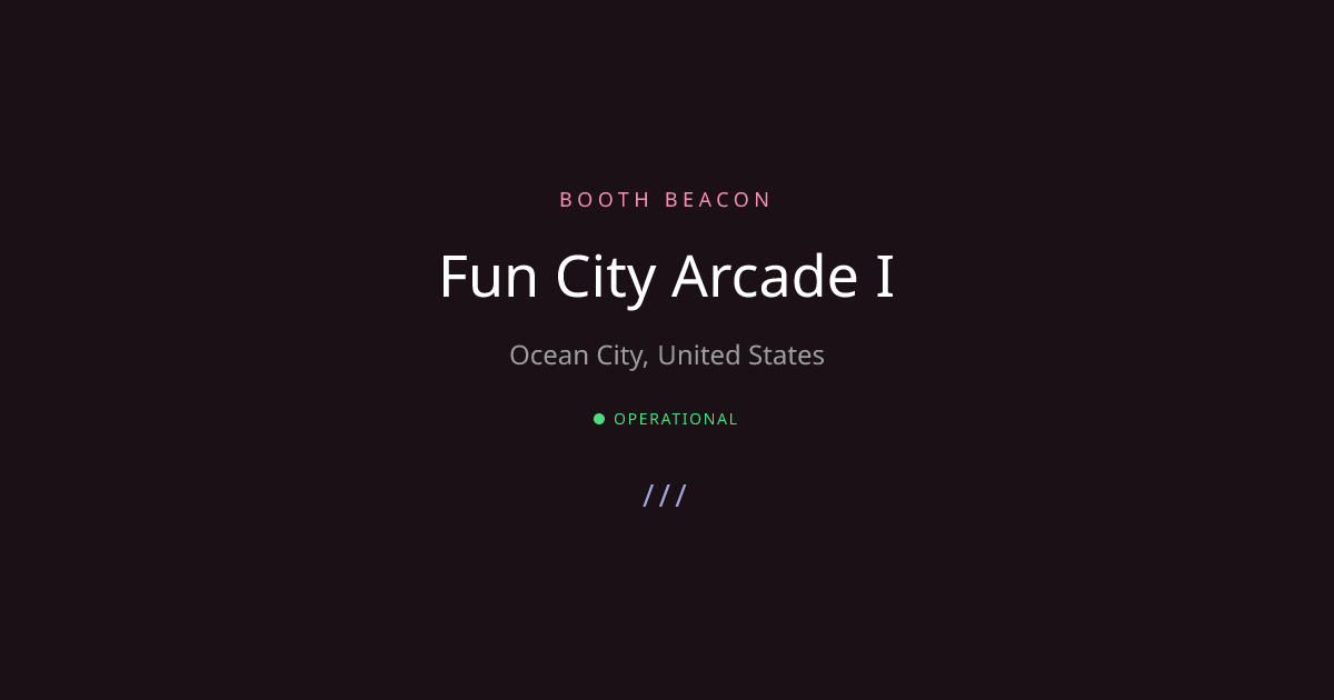 Ocean City Analog Photo Booth - Fun City Arcade I | Booth Beacon