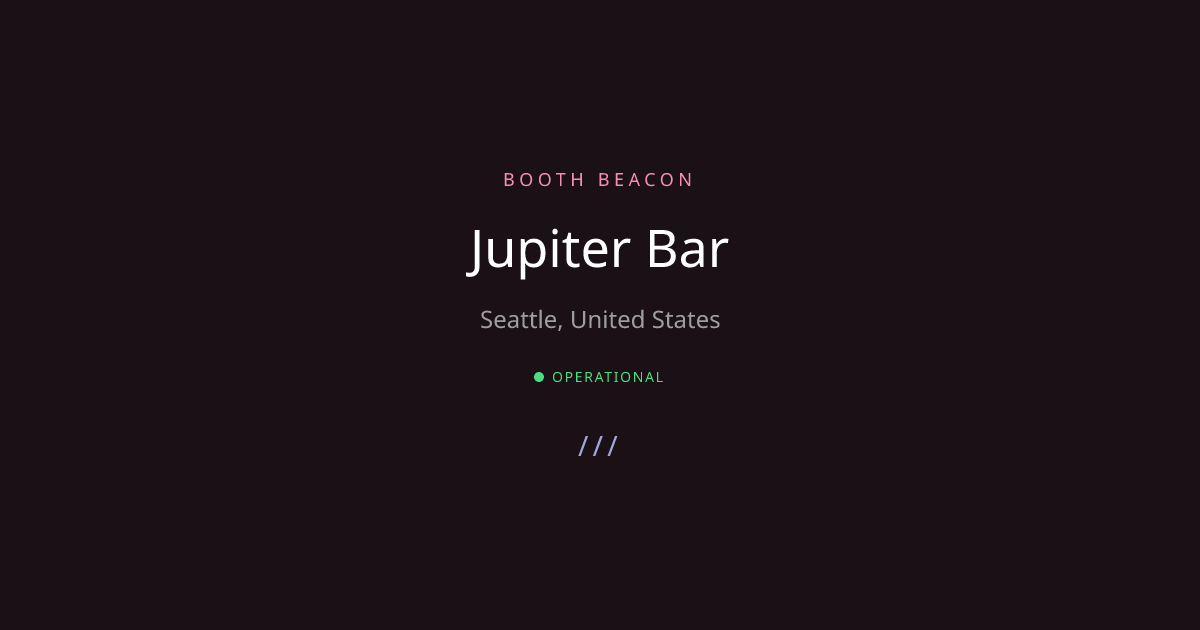 Seattle Analog - Jupiter Bar | Booth Beacon
