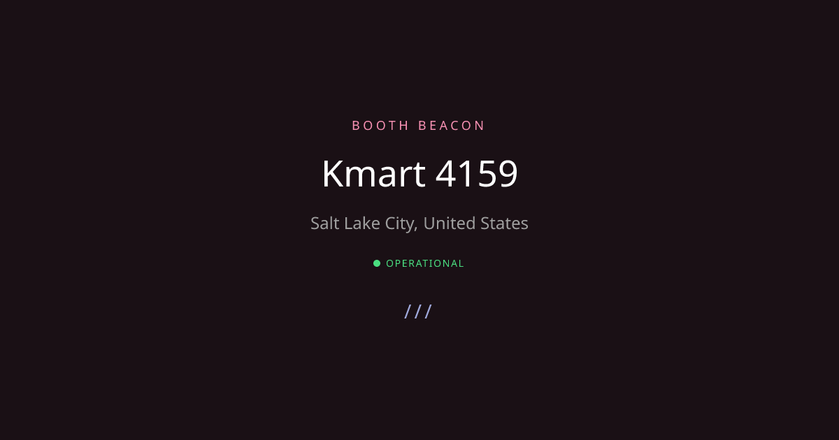 Salt Lake City Photo booth - Kmart 4159 | Booth Beacon