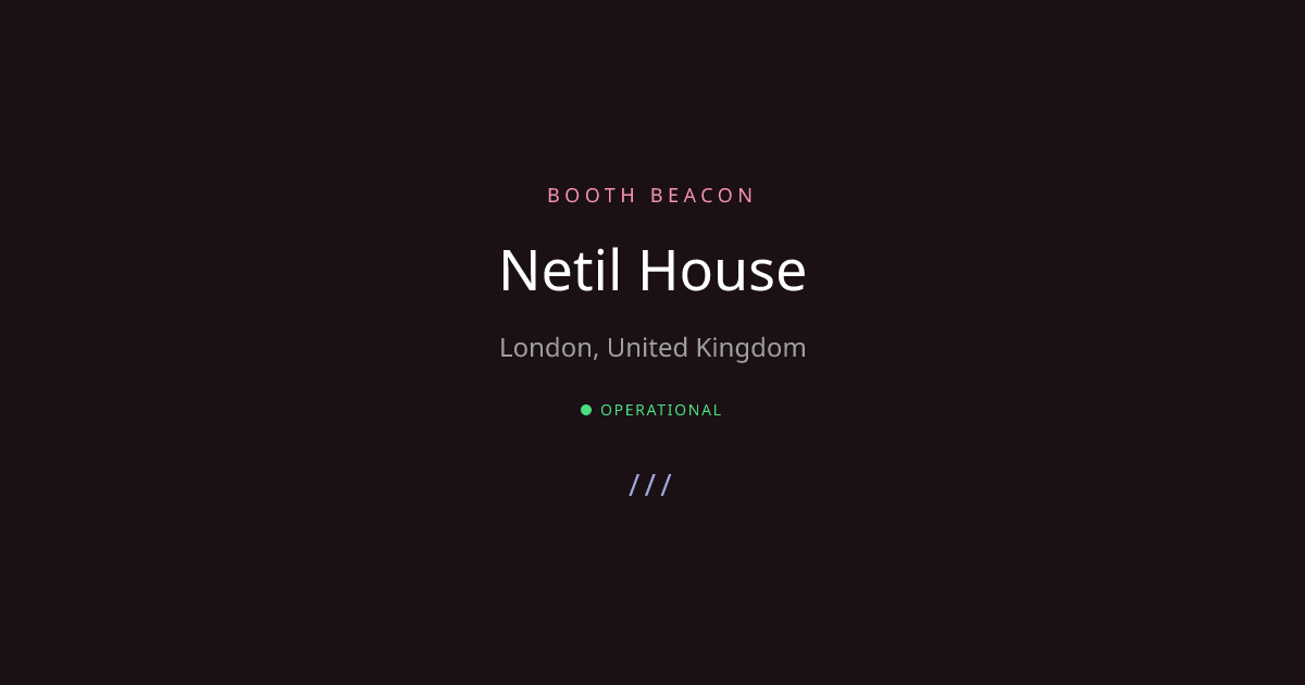 London Analog - Netil House | Booth Beacon