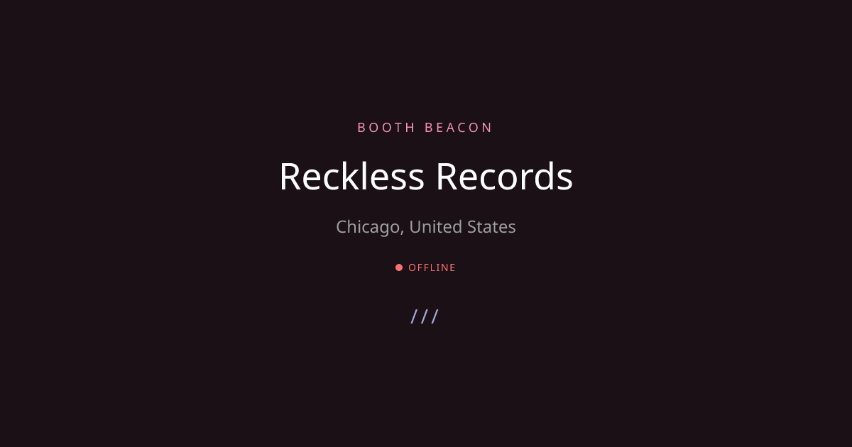Chicago Analog - Reckless Records | Booth Beacon