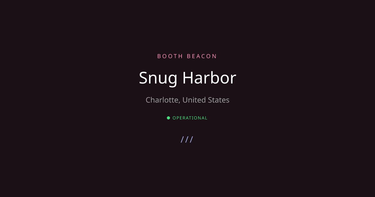 Charlotte Analog Photo Booth - Snug Harbor | Booth Beacon