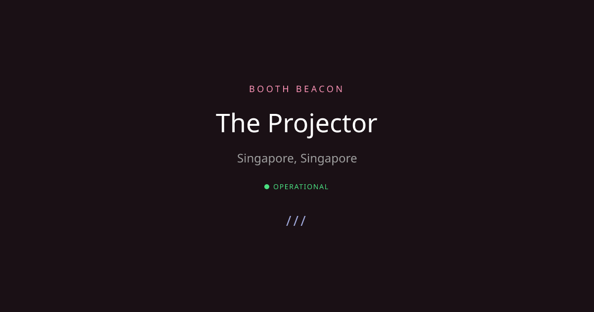 Singapore Photo booth - The Projector | Booth Beacon