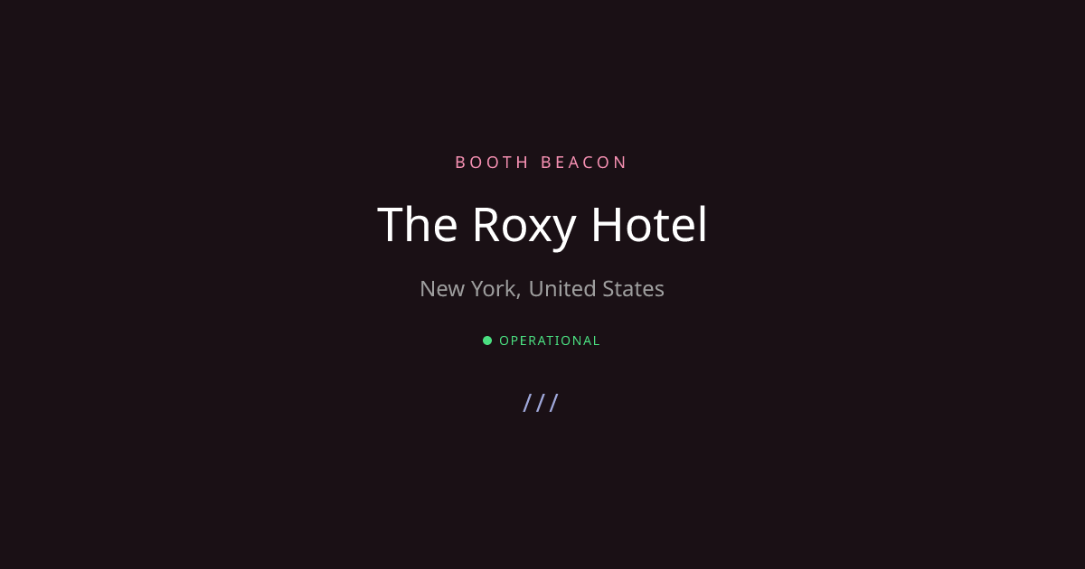 New York Analog - The Roxy Hotel | Booth Beacon