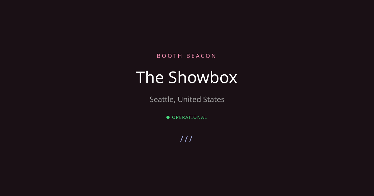 Seattle Photo booth - The Showbox | Booth Beacon