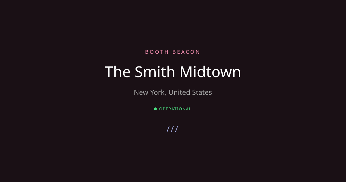 New York Photo booth - The Smith Midtown | Booth Beacon